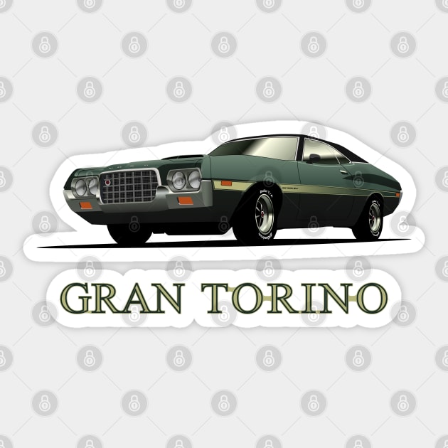 Gran Torino Sticker by AutomotiveArt